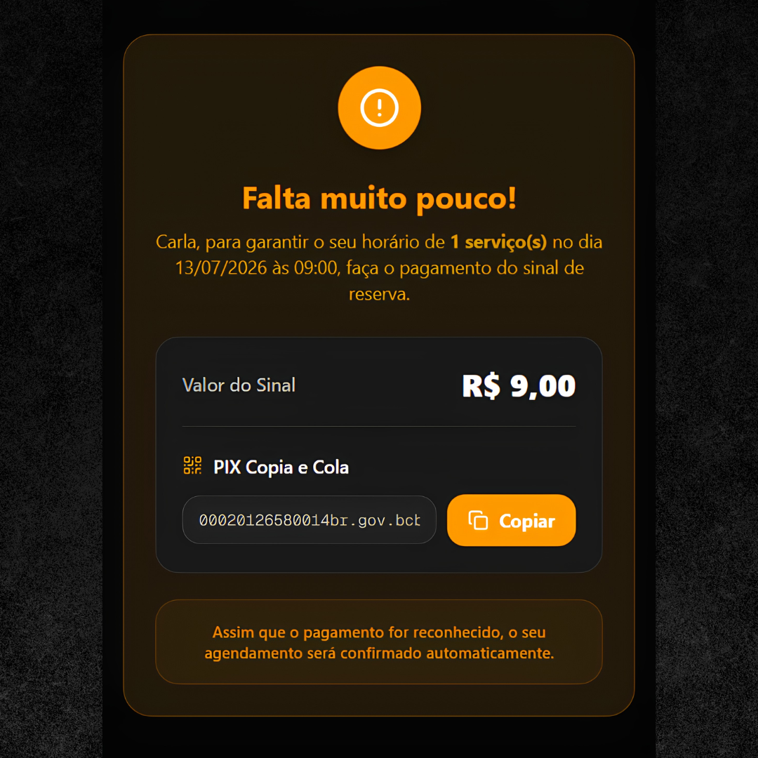 Tela de Pagamento PIX